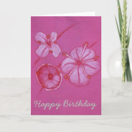 De mooie Geschilderde Kaart van de Verjaardag van