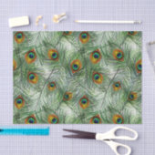 De mooie Groene Veer van de Pauw Tissuepapier (Craft)