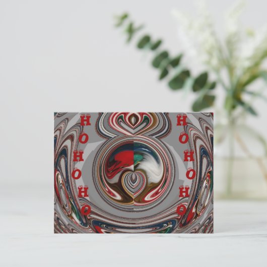 De mooie harten Hohoho van Kerstmis! De kleur van Feestdagenkaart (Staand voorkant)