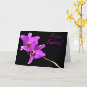 De mooie Kaart van de Verjaardag van de Orchidee (Gele Bloem)