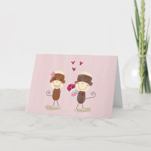 De mooie Kaart van Valentijn van het Paar van de