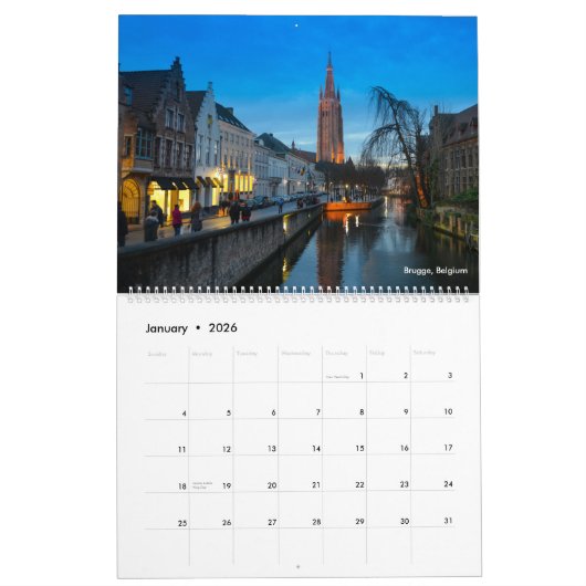 De mooie kalender van Europa 2017 (Jan 2026)