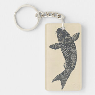 de mooie koi-vis in de zee sleutelhanger