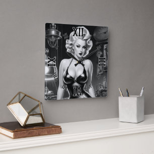 De mooie look van wetenschap door Xzendor7 Vierkante Klok