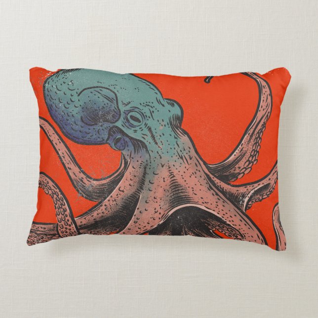 De Mooie Octopus Accent Kussen (Achterkant)