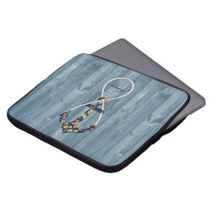 De mooie oneindigheid van het vintage rozen laptop sleeve