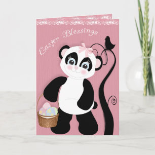 De mooie Panda van Pasen Feestdagen Kaart