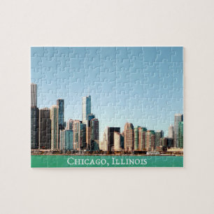 De mooie panoramische wollijn van Chicago, Sunny Legpuzzel