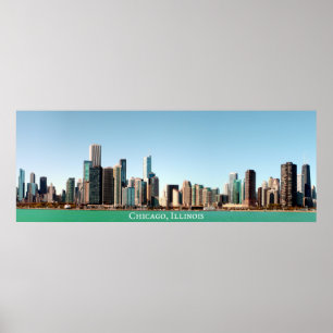 De mooie panoramische wollijn van Chicago, Sunny Poster