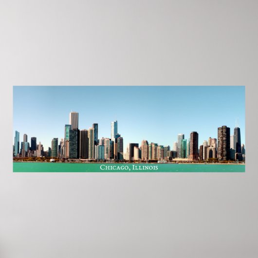 De mooie panoramische wollijn van Chicago, Sunny Poster (Voorkant)