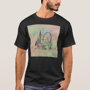 De mooie trendy Vintage Oriëntatiepunten van T-shirt