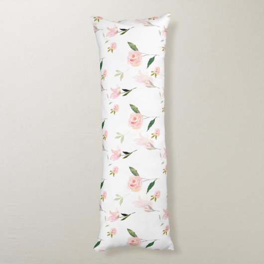 De Mooie Waterverf van het hallo Bloemen Lichaamskussen (Achterkant (Verticaal))