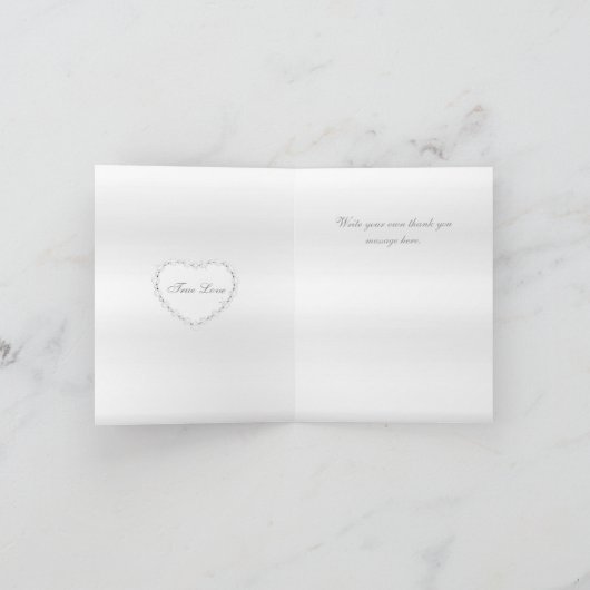 De mooie Witte Duif dankt u Bedankkaart (Binnen)