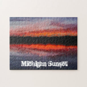De mooie Zonsondergang van Michigan Legpuzzel