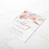De mooiste bruiloft: goddelijke bloesem folie uitnodiging (Gedraaid)