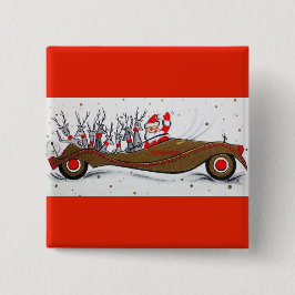 De mooiste kerstkerstkerstkerstkerstkerstman vierkante button 5,1 cm