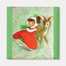 De mooiste kerstman en meiden magneet