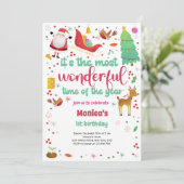 De mooiste kerstuitnodiging kaart (Staand voorkant)