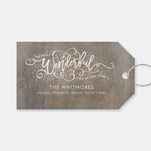 De mooiste tijd van het jaar cadeaulabel (Voorkant (Horizontaal))