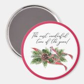 De mooiste tijd van het jaar Kerstmis 3" Magneet (Voorkant / Achterkant)