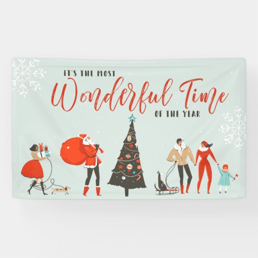 De mooiste tijd van het jaar | Kerstmis Spandoek (Horizontaal)