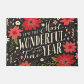 De mooiste tijd van het jaar vakantie Bloemen Deurmat (Voorkant)