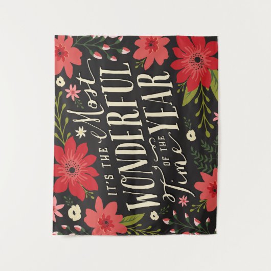 De mooiste tijd van het jaar vakantie Bloemen Wandkleed (Voorkant)