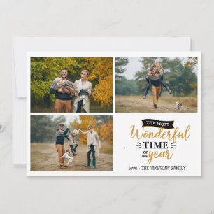 De mooiste tijd van Mustard Holiday fotocollage Kaart