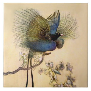 “De mooiste vogel” door Warwick Goble Tegeltje