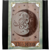 De Moon  Tarot Card Celestial Art Douchegordijn (Voorkant)