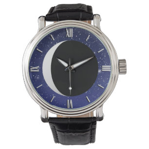 De Moon van Crescent op een Achtergrond van de Sta Horloge