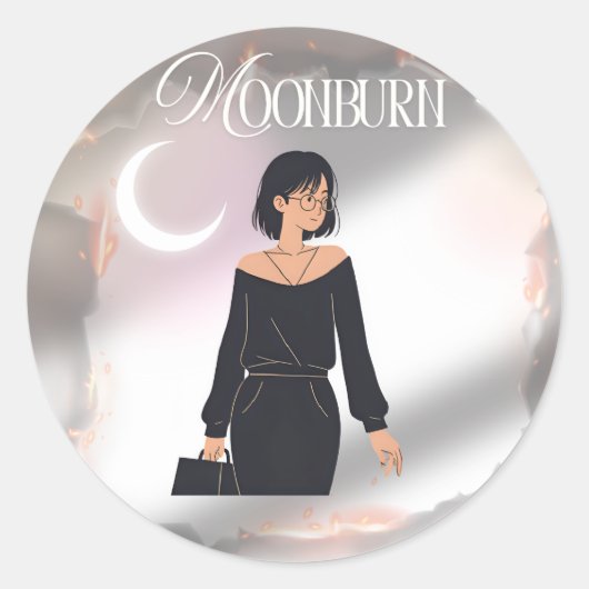 DE MOONBURN (de stijging nadat je verbrandt) Ronde Sticker (Voorkant)