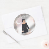 DE MOONBURN (de stijging nadat je verbrandt) Ronde Sticker (Envelop)