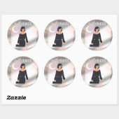 DE MOONBURN (de stijging nadat je verbrandt) Ronde Sticker (Vel)