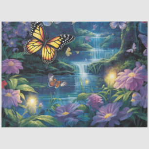 De Moonlight Butterfly Serie Ontwerp 13 Tissuepapier