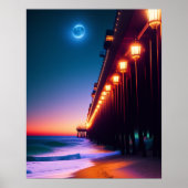 De moonlit pier poster (Voorkant)