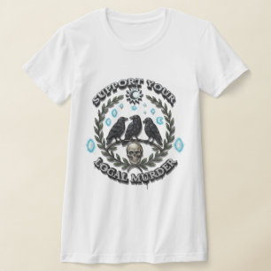 De Moord Roept: Mystieke Kraai & Schedel Graffiti T-shirt