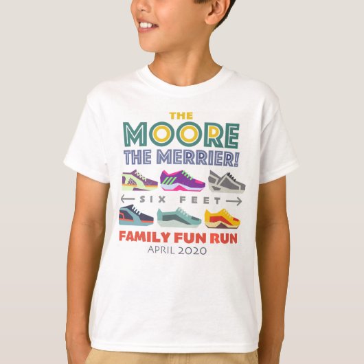 De Moore the Merrier ~ Family Fun run T-shirt (Voorkant)
