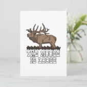 De Moose is los Feestdagenkaart (Staand voorkant)