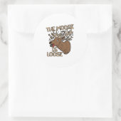 De Moose is los Ronde Sticker (Tas)