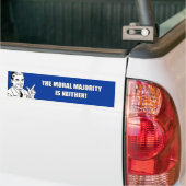 DE MORALE MEERDERHEID IS NOCH BUMPERSTICKER (Op Truck)