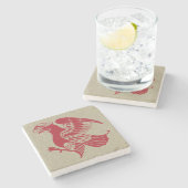 De Morgan's Eagle Marble Stone Onderzetter (Zijkant)