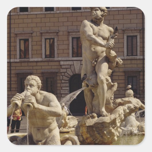 De Moro-fontein Vierkante Sticker (Voorkant)
