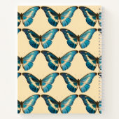 De morpho Butterfly Hardcover Spiral Sketchbook Notitieboek (Achterkant)