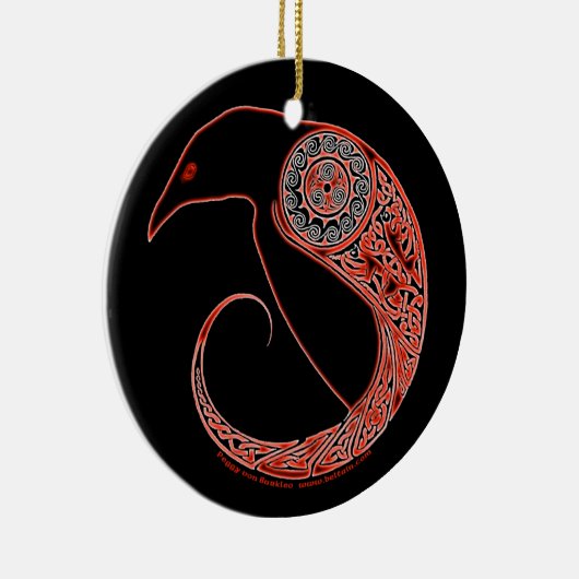 De Morrigan Raven Celtic Ornament (Rechts)