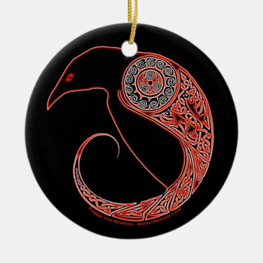 De Morrigan Raven Celtic Ornament (Voorkant)