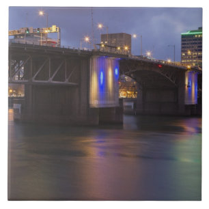 De Morrison-brug over de Willamette-rivier Tegeltje
