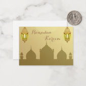 De moskee Eid Mubarak Kaart Notitiekaartje (Voorkant / Achterkant in situ)