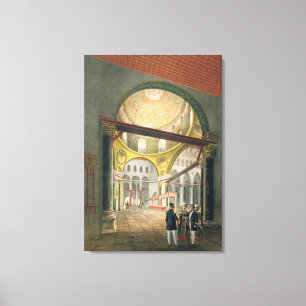 De Mosque El Aksa uit de "Souvenirs of Jeruzalem", Canvas Afdruk