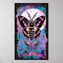 De Moth Tarot Kaart Witchy Poster